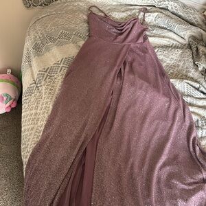 girls homecoming purple glitter windsor dress large